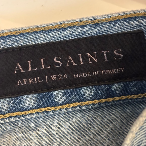 AllSaints April Boys Crop Jean in Indigo Size 24 - Picture 10 of 11